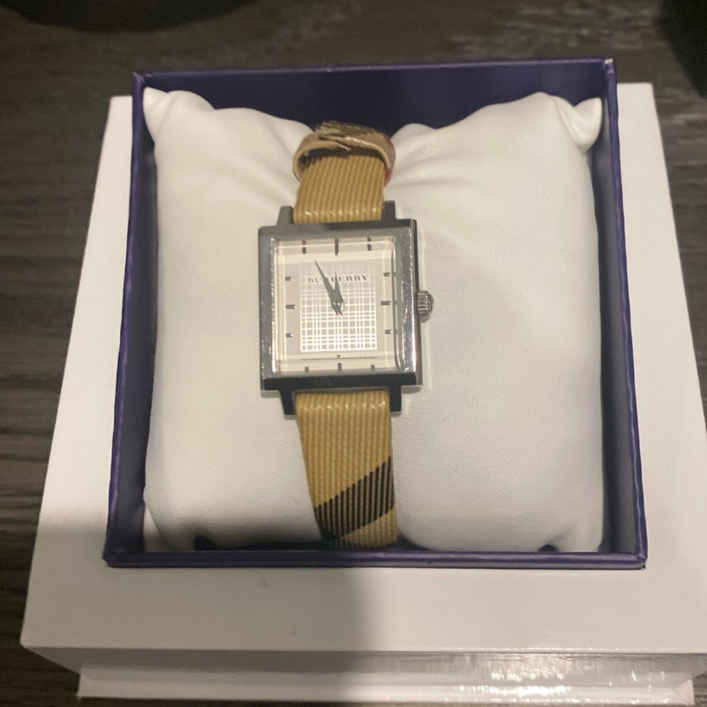 Burberry Stainless Steel Square Face Watch
